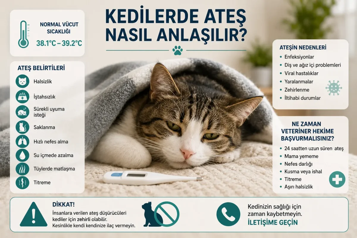 Kedilerde Ateş Nasıl Anlaşılır